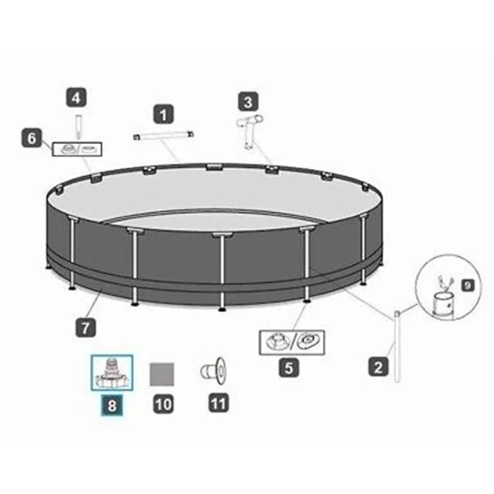P6H1419 Drain Valve For Draining Pool Hose Adapter Replacement Drain Valve Swimming Pool Drain Valve