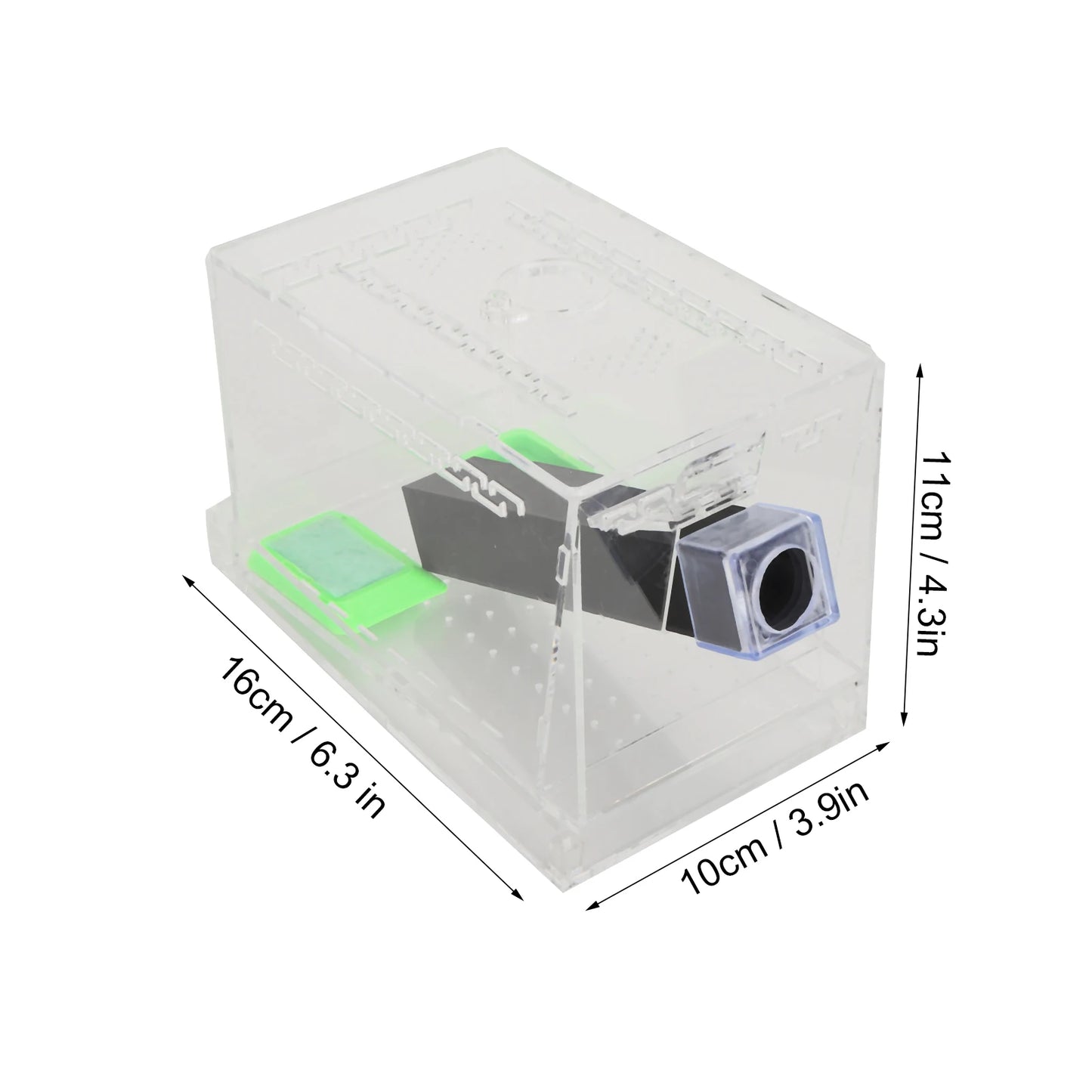 Acrylic Feeding Cricket Keeper Pen with Tubes Insect Cockroach Care Kit Reptile Box Cricket Keeper Cricket Keeper Box