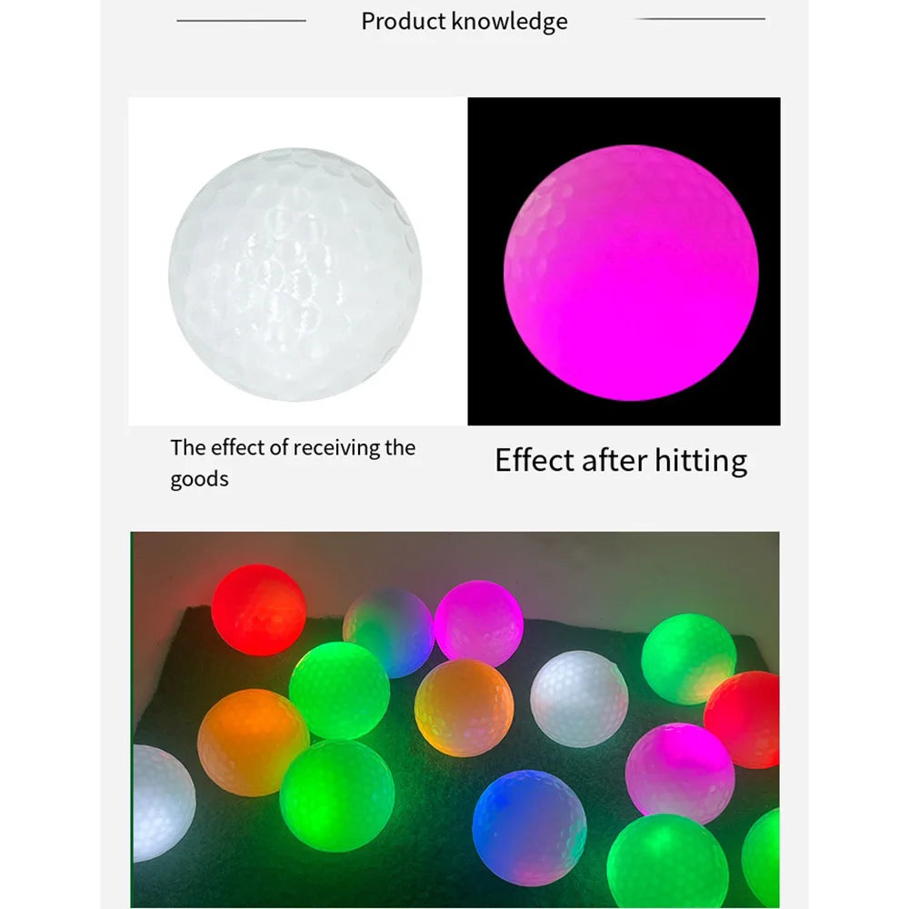 LED Glowing Golf Ball Flash Golf Ball Long Lasting Bright Glowing Ball Is Iuitable For Xi Golf Practice At Night 골프공