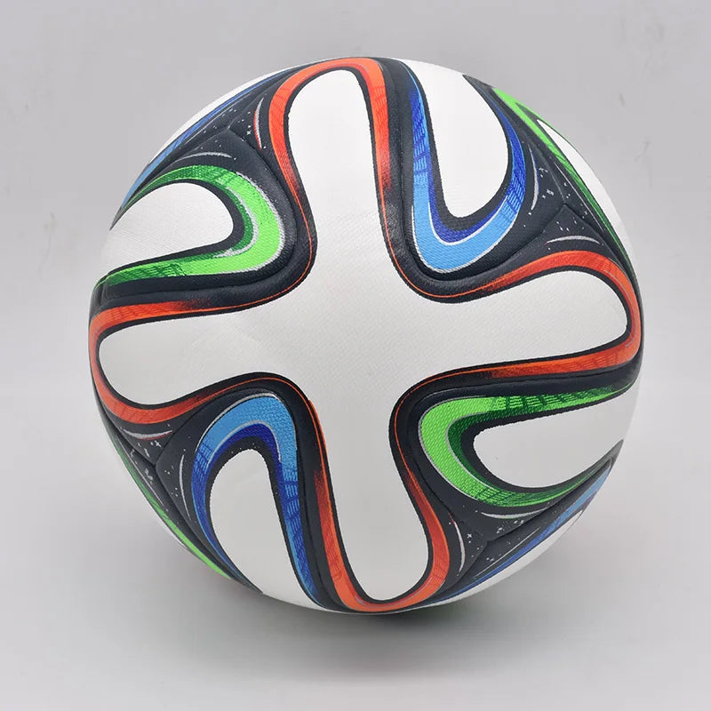 Durable PU Leather Soccer Ball Size 5 Match Football high qualtiy Seamless Training Match League Balls 2014 brazuca ball