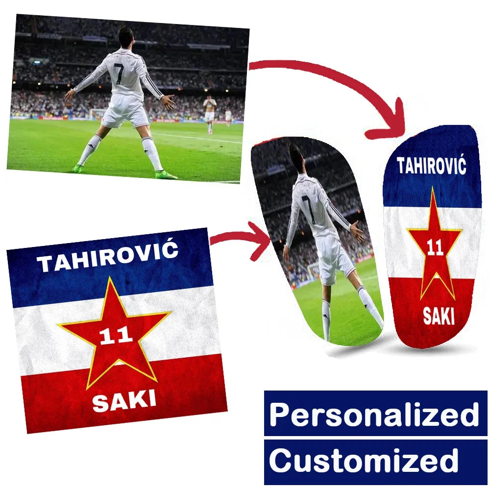 Customized Personalized Shin Guard Sports Soccer Shin Pad Leg Support Football Shinguard For Adult Teens Children Kids Gift 2021