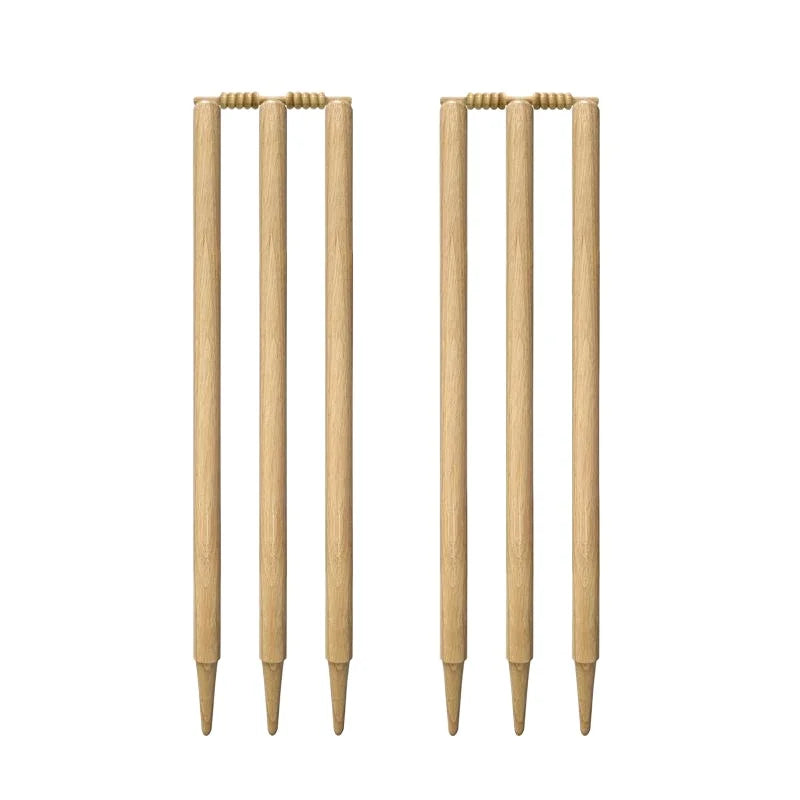 Cricket Stumps Wood Handmade From Solid International Standard Cricket Court Equipment Set Of 3 Stumps 2 Bails