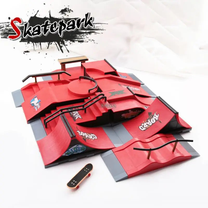 Kids Finger Skateboards Skate Toy Skateboard Park Ramp Set Tech Practice Deck Funny Interior Extreme Sport Fingers Training Toys