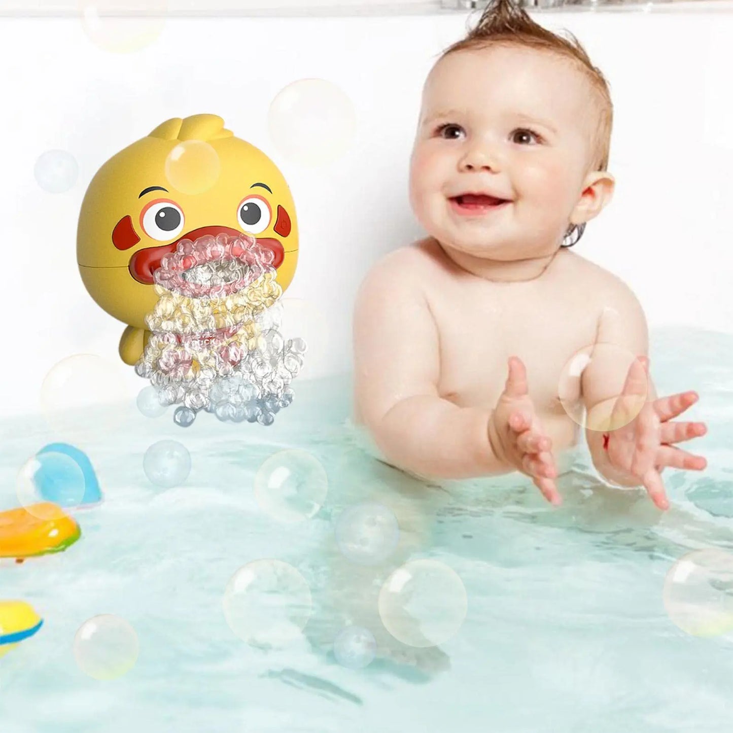 Baby Bubble Bathing Toys Duck Music Kids Bath Toy Automatically Spit Bubbles Bubble Maker Baby Bathroom Toy for Kids