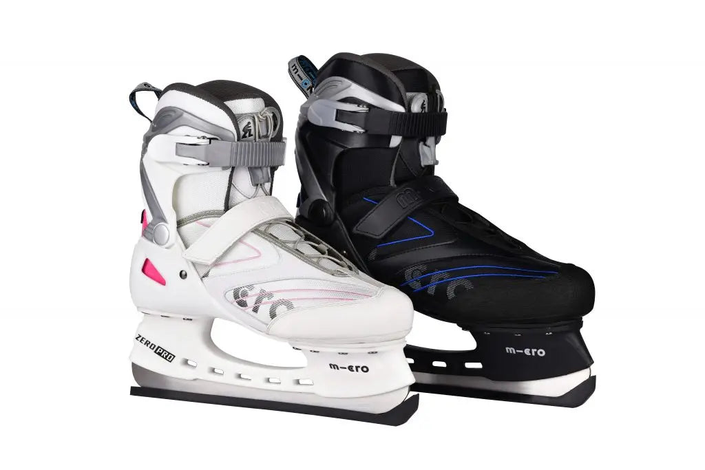 Micro ZERO PRO,Snug Fit,Adult Figure Ice Skates Hockey Skating Shoes,White for Girls,Black for MEN, Easy Lace-up