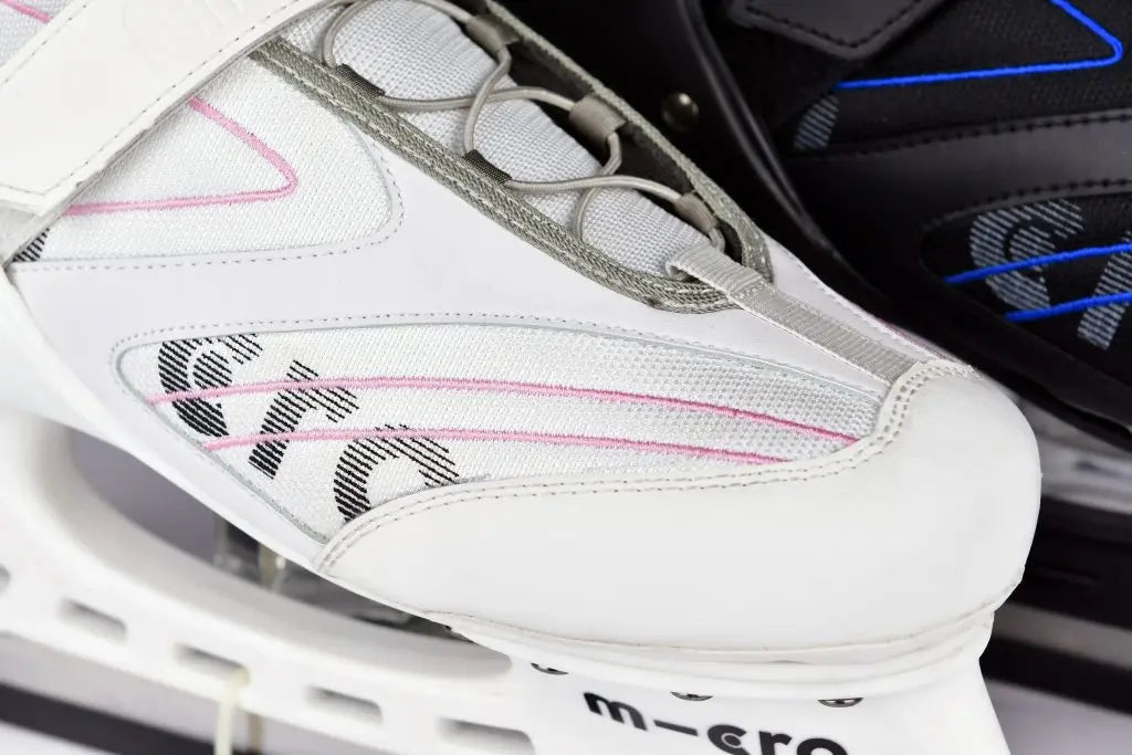 Micro ZERO PRO,Snug Fit,Adult Figure Ice Skates Hockey Skating Shoes,White for Girls,Black for MEN, Easy Lace-up