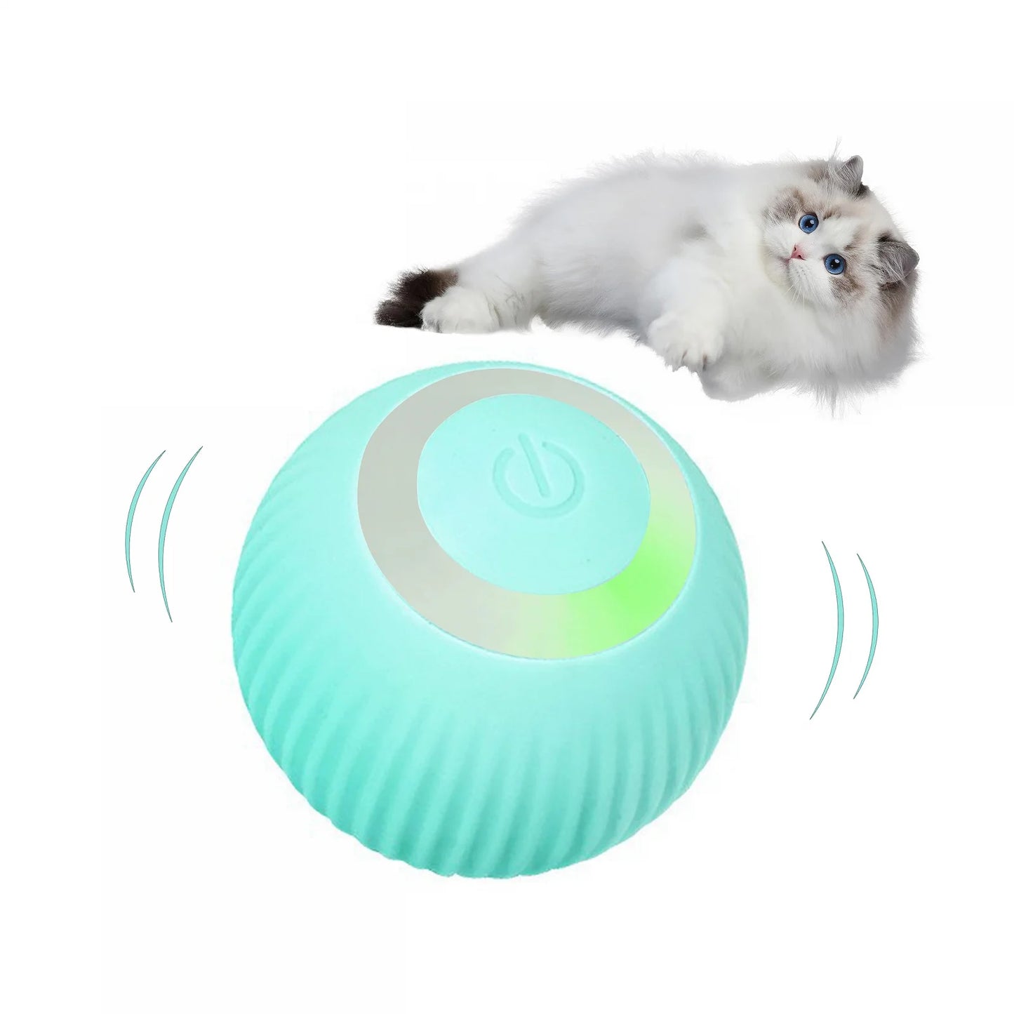 Cat Toys Intelligent Interactive Cat Toys Ball with LED Lights Automatic Moving Rolling Ball for Indoor Cat Toy Pet Balls