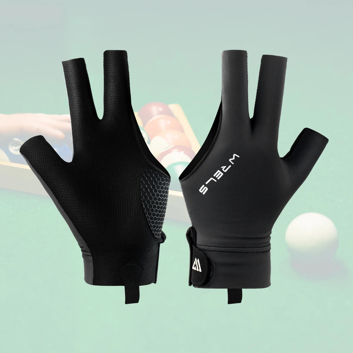 1Pc Billiards Glove Left Hand Three Finger Snooker Billiard Glove Non Slip Stickers Elasticity Billiard Training Gloves Accessor