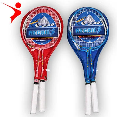 6500 2pcs ferroalloy new cartoon children's badminton racket special training wire material fiber yarn use flexibly