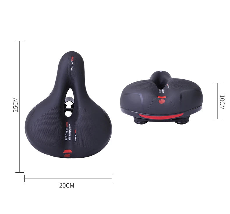 Reflective Shock Absorbing Hollow Bike Saddle MTB Bicycle Seat Breathable Rainproof Cycling Road Mountain Cyxling Accessory