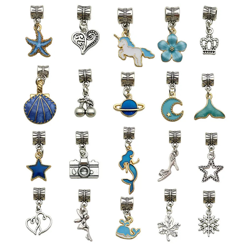 DUOYING DIY Bracelet Making Kit Personlized Crystal Beads Pendant Beginner Kids Jewelry Making Kit For Girl's  Christmas Gift