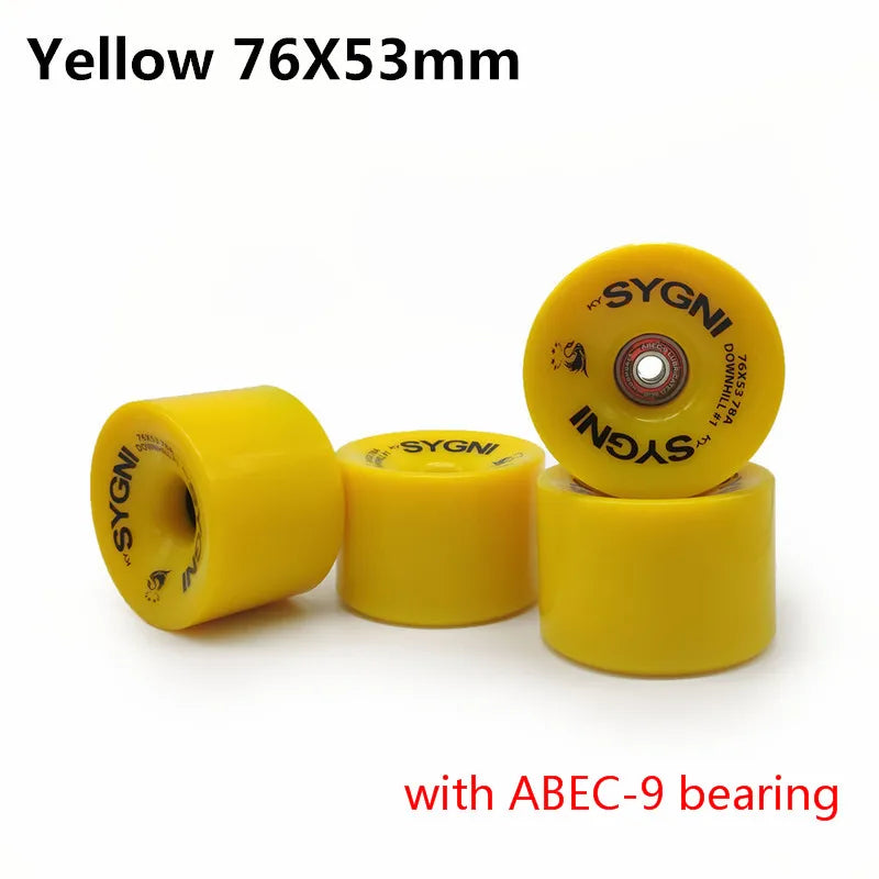 [75mm*56mm 82A] 4 Pcs/Lot Original Losenka Durable PU Wheel for Long Skateboard Downhill Braking, Large Skate Board Wheels