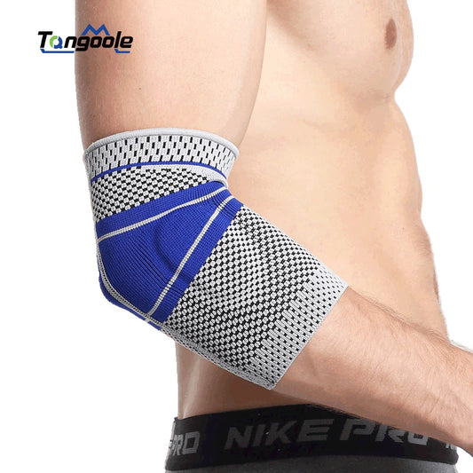 Zooboo Silicone Elbow Pads Tennis Sports Baskeball Volleyball Elbow Support Pressure Arm Sleeve Crossfit Weightlifting Brace