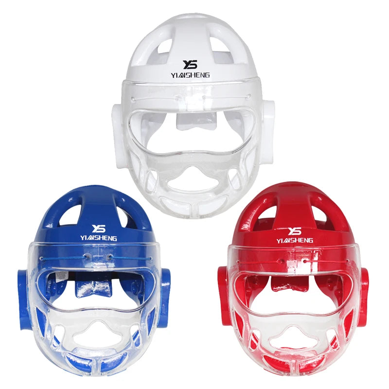 Professional White Teakwondo Helmet Headgear Protector Karate Equipment Boxing MMA Muay Thai Free Combat Training Head Guard