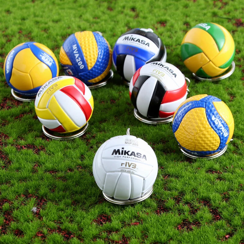 10pc PVC Volleyball Keychain Sport Key Chain Gift Car Ball Key Holder Ring For Sports Team For Men Women Keyring Birthday gift