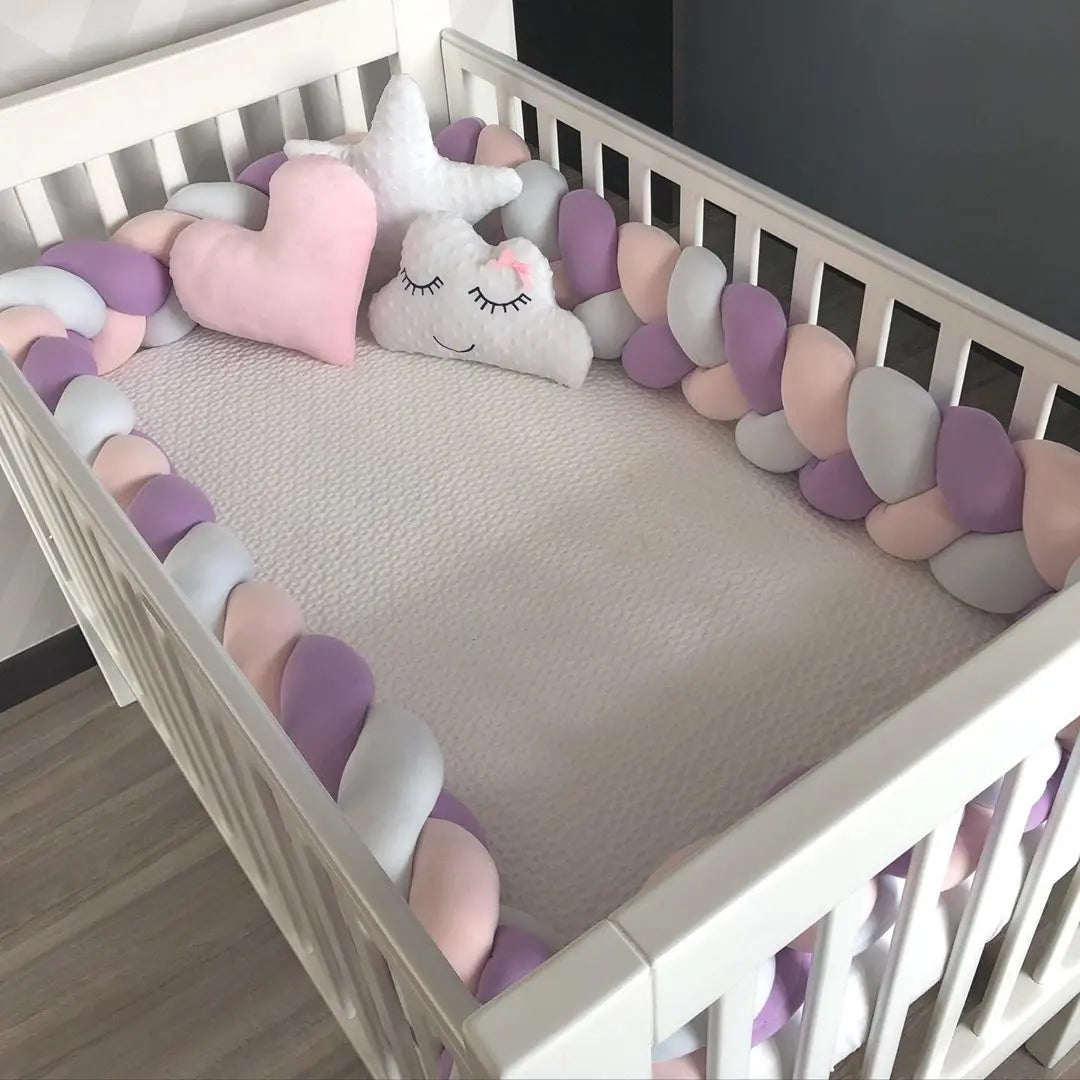 2M/3M/4M Baby Bed Bumper for Newborn Protector Crib Bumper Tour De Lit Bebe Tresse Baby Essentials