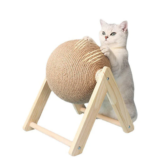 Sisal Rope Cat Scratcher Ball Toys Interactive Scratching Post kitten Toy Furnature Scraper Grinding Scratch Board Pad for Cats