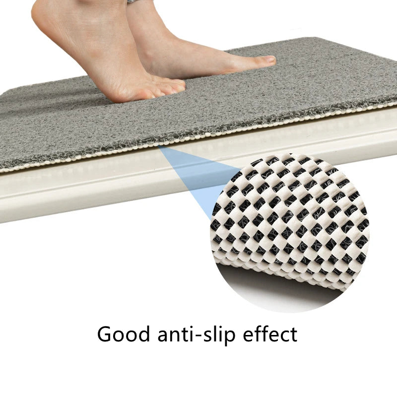 Bathroom Anti-slip Mat Mildew Proof Waterproof Shower Mat Soft Massage Home Bath Kitchen PVC Washable Quick Drying Floor Rug