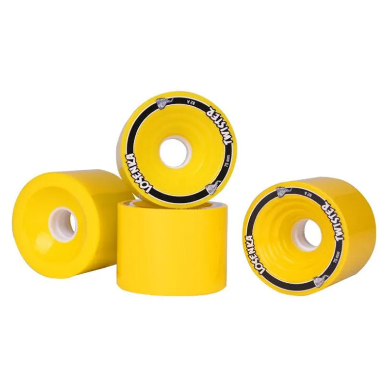 [75mm*56mm 82A] 4 Pcs/Lot Original Losenka Durable PU Wheel for Long Skateboard Downhill Braking, Large Skate Board Wheels