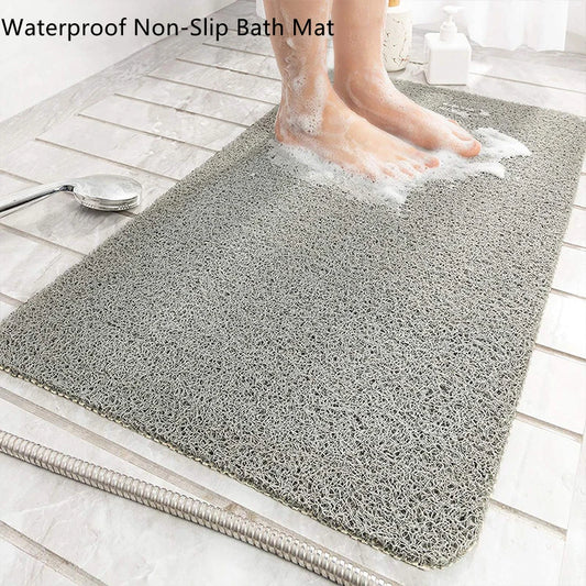 Bathroom Anti-slip Mat Mildew Proof Waterproof Shower Mat Soft Massage Home Bath Kitchen PVC Washable Quick Drying Floor Rug