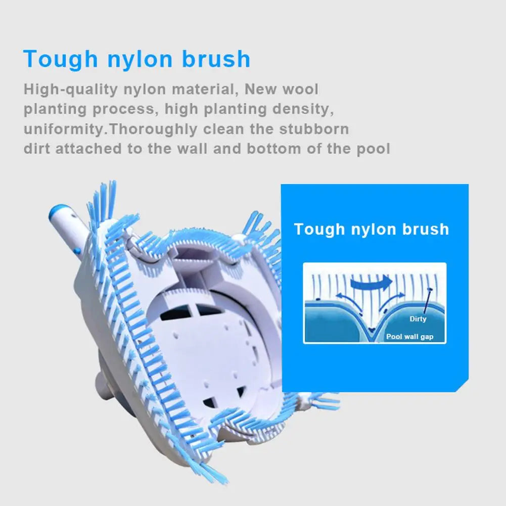 Swimming Pool Vacuum Head Flexible Durable Pool Brush Cleaning Equipment Underwater Cleaner Sewage Suction Pool Accessories