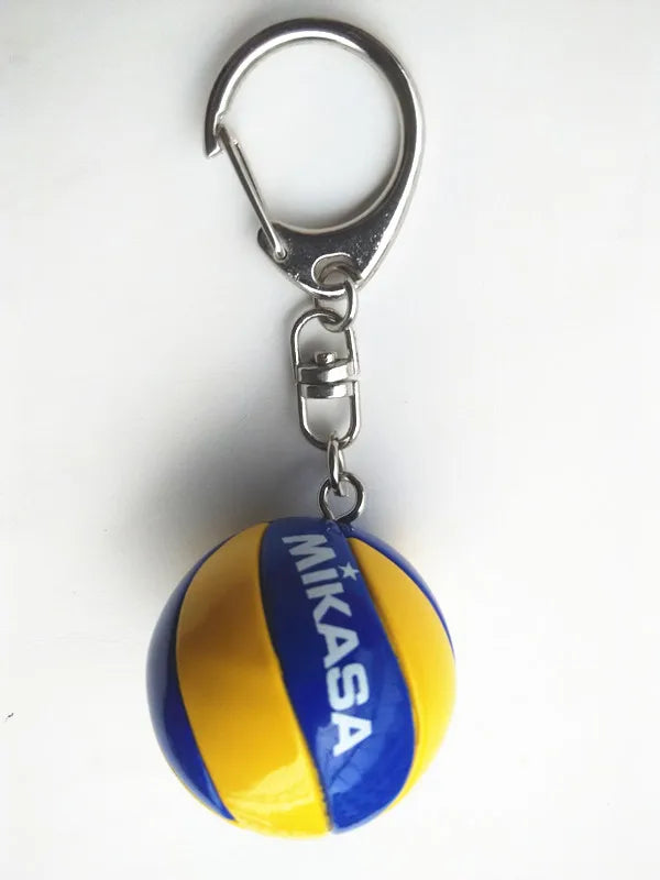 10 PCS/lot Volleyball Keychain Ornaments Business Volleyball Gifts Volleyball Football Beach Ball Key Chain Chains Rings Sport