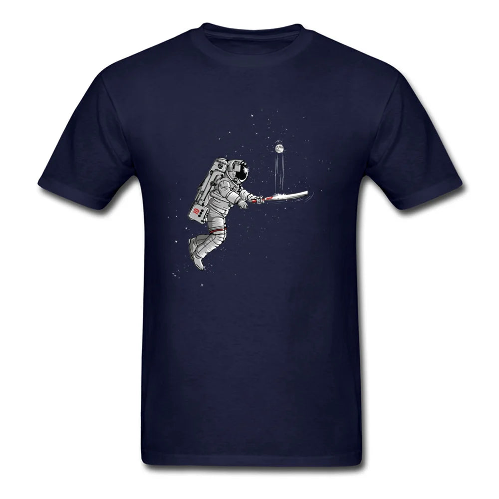 2018 Space Cricket Astronaut Spaceman Cartoon T-shirt Men's Black Short Sleeve Top Tees Novelty Geek Creative Design