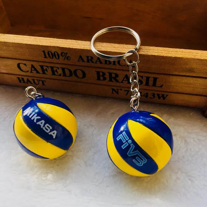 10pc PVC Volleyball Keychain Sport Key Chain Gift Car Ball Key Holder Ring For Sports Team For Men Women Keyring Birthday gift