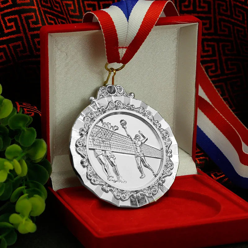 Volleyball medal factory price metal Spot sports football medal custom low price in stock gold silver bronze basketball Medal