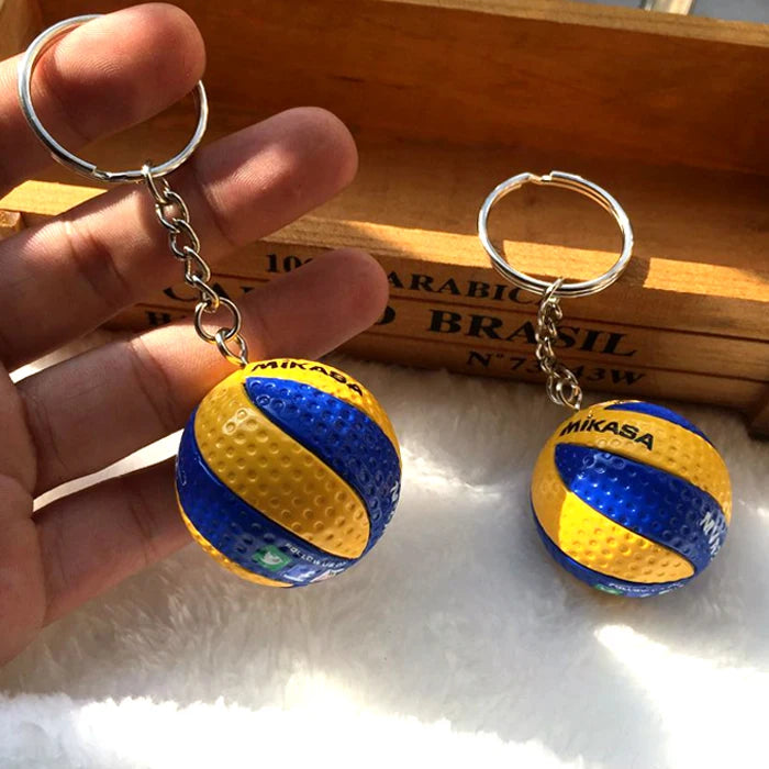 10pc PVC Volleyball Keychain Sport Key Chain Gift Car Ball Key Holder Ring For Sports Team For Men Women Keyring Birthday gift