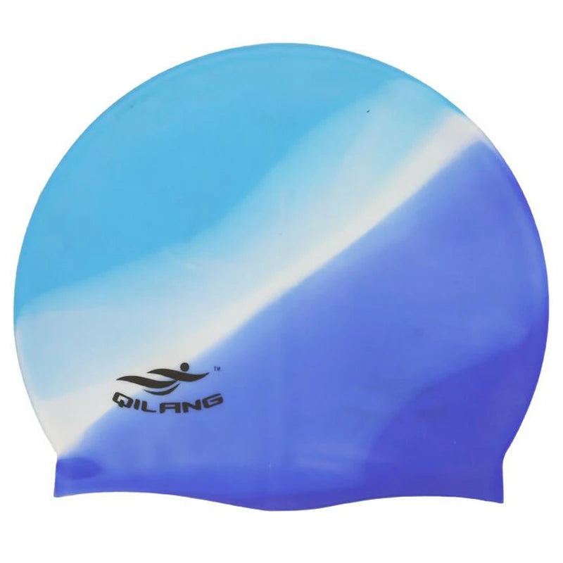 Waterproof Silicone Swim Caps Women Men High Elastic Flexible Protect Ears Hair Swimming Pool Hat for Adults Children Girls Boys