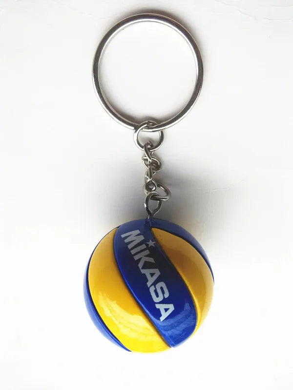 10 PCS/lot Volleyball Keychain Ornaments Business Volleyball Gifts Volleyball Football Beach Ball Key Chain Chains Rings Sport