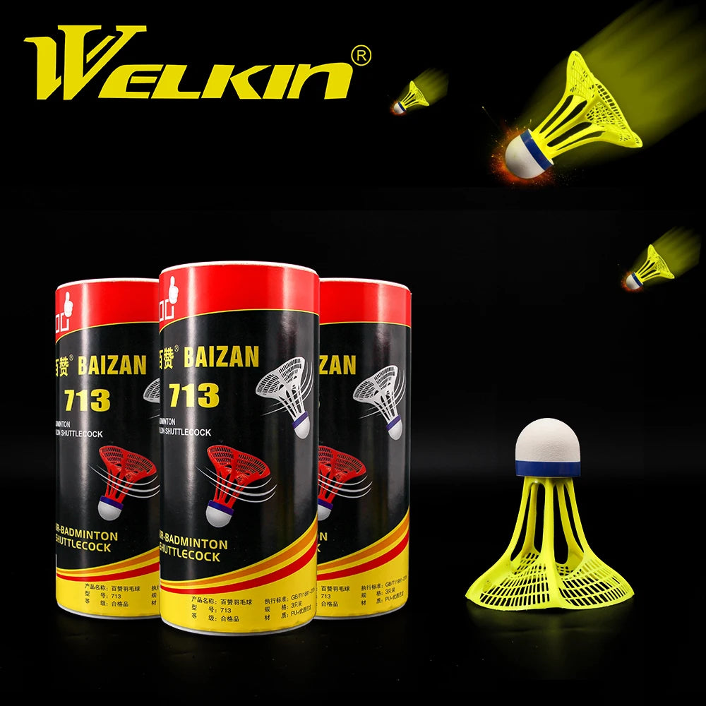 Welkin 2022 New Original AirShuttle Outdoor Badminton AirShuttle Plastic Ball Nylon Shuttlecock Ball Stable Resistance 3pcs/Pack