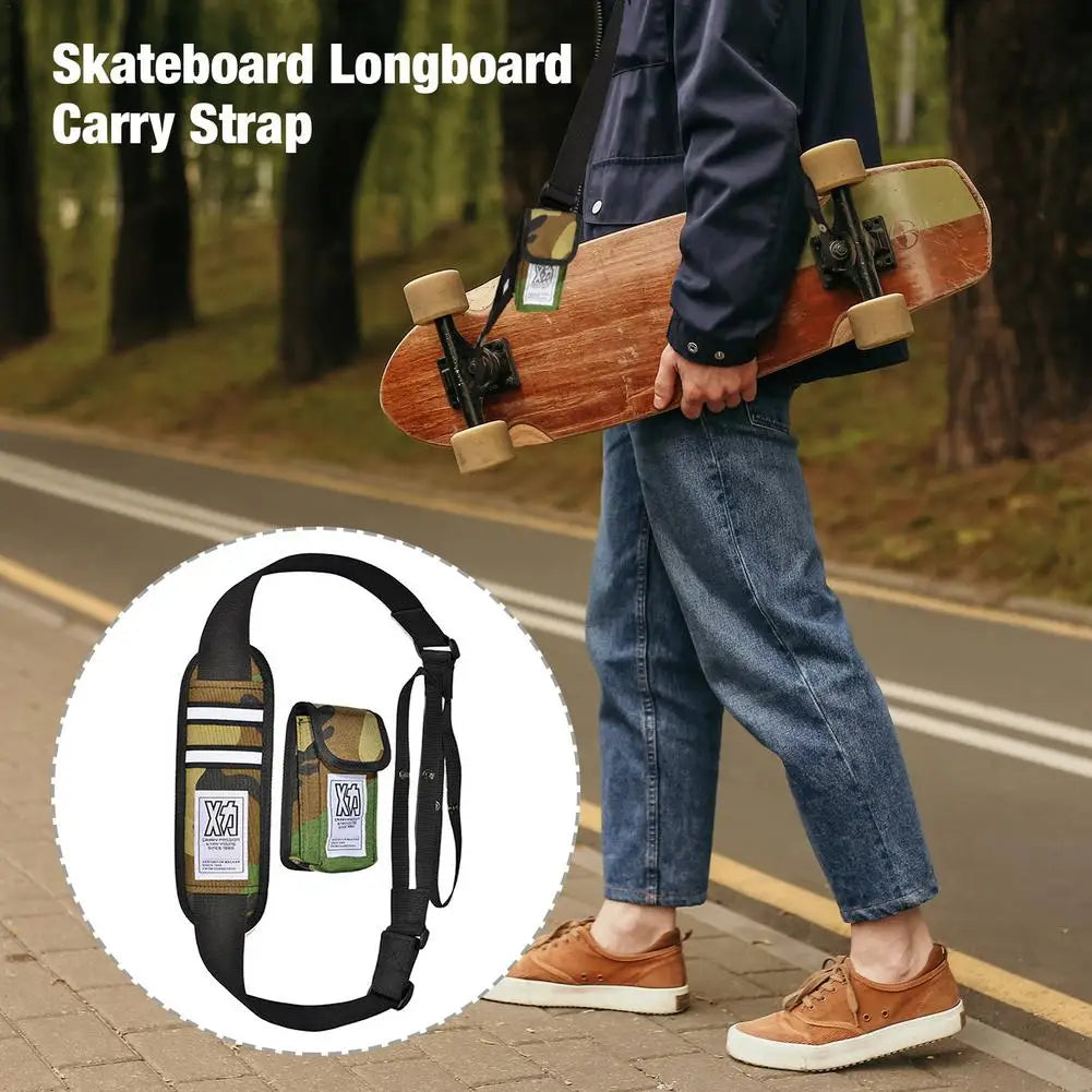 Universal Skateboard Shoulder Carrier Adjustable Longboard Backpack Belt Skate Board & Accessories For Snowboard Deck