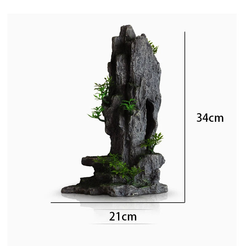 Large Aquarium Decorations Family Small Fish Tank Plant Decoration Simulation Rockery Ornaments Fish Farming Accessories