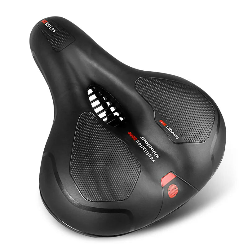 Reflective Shock Absorbing Hollow Bike Saddle MTB Bicycle Seat Breathable Rainproof Cycling Road Mountain Cyxling Accessory