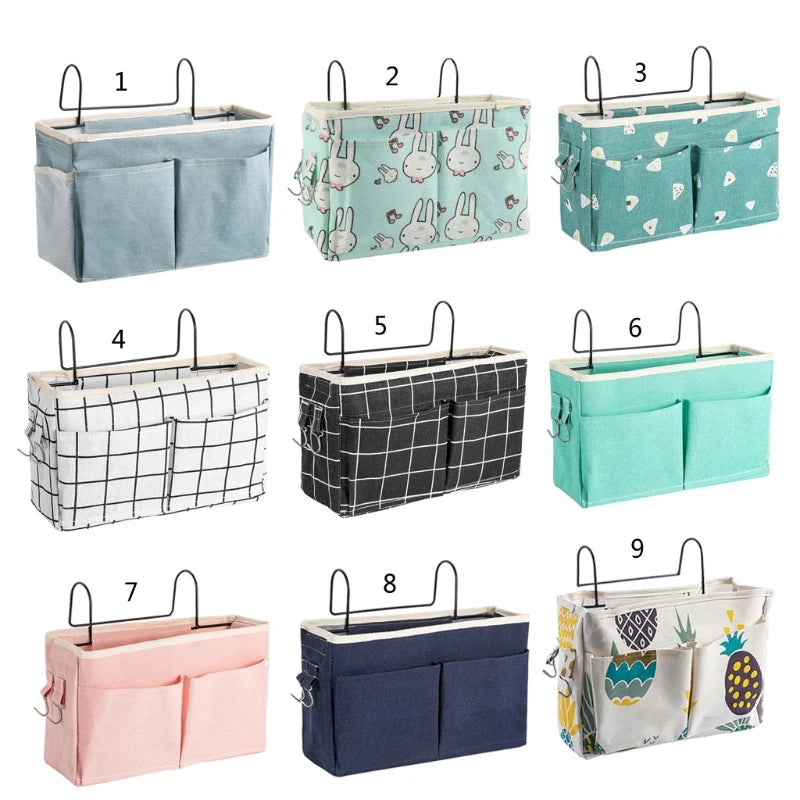 Portable Baby Care Essentials Hanging Organizers Crib Storage Cradle Baby Crib Organizer Diaper Bag Linen Baby Bed Accessories