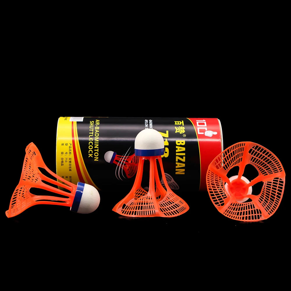 New Original WELKIN AirShuttle Outdoor Badminton AirShuttle Plastic Ball Nylon Shuttlecock Ball Stable Resistance 3pcs/Pack