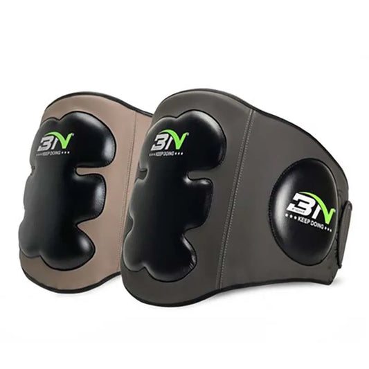 BNPRO Muay Thai Boxing Belly Pad Waist Training Belt MMA Sanda Karate Taekwondo Guards Brace Chest Trainer Fight Protector