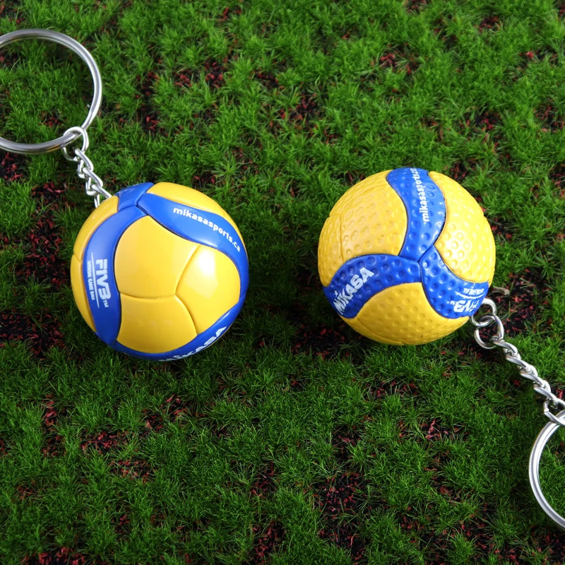 10pc PVC Volleyball Keychain Sport Key Chain Gift Car Ball Key Holder Ring For Sports Team For Men Women Keyring Birthday gift