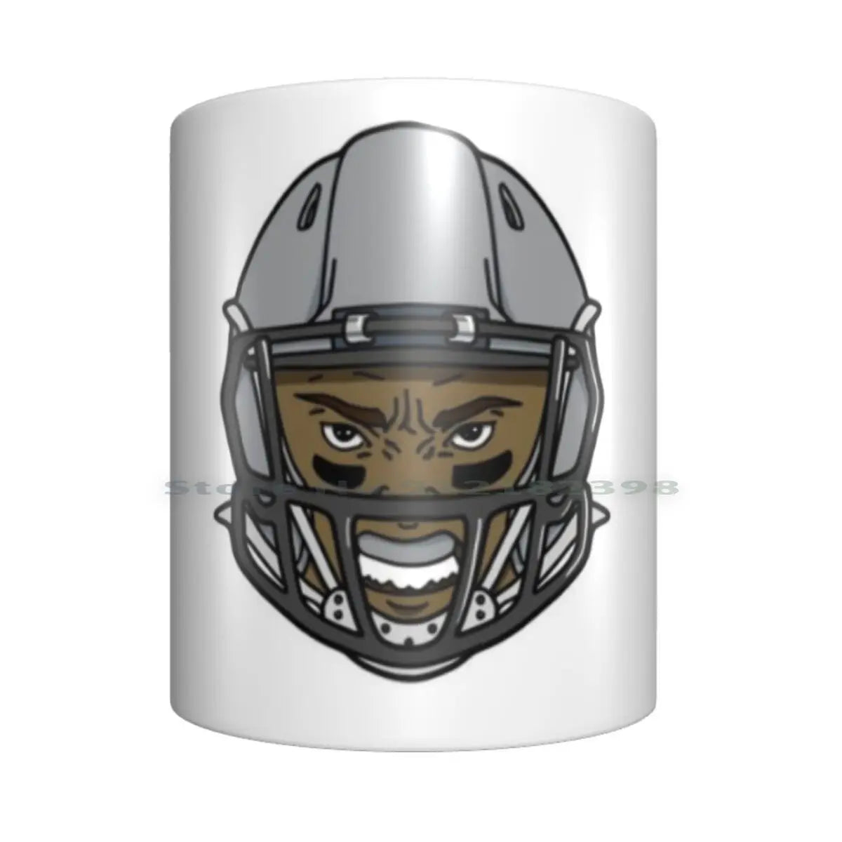 Football Player With Helmet Ceramic Mugs Coffee Cups Milk Tea Mug American Football Cartoon Helmet Cool Fun Sport Sports Icon