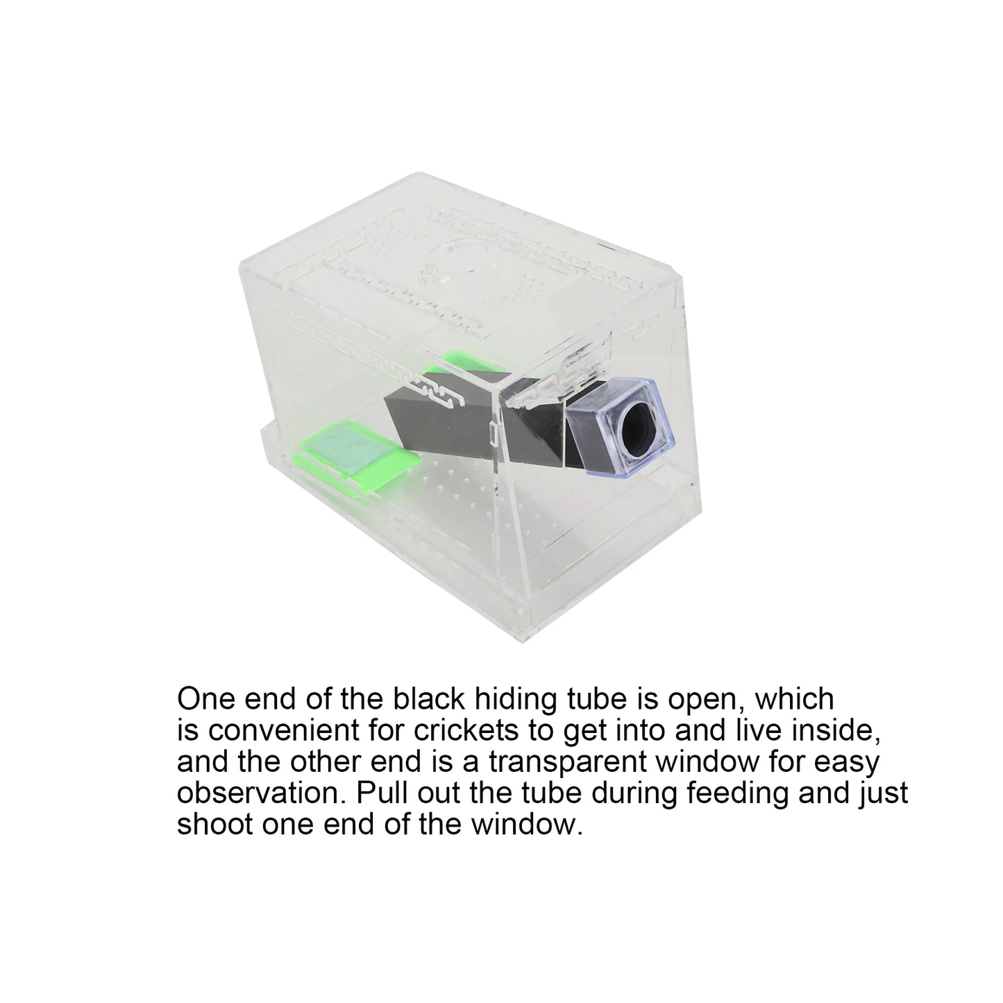 Acrylic Feeding Cricket Keeper Pen with Tubes Insect Cockroach Care Kit Reptile  Box Cricket Keeper Cricket Keeper  Box