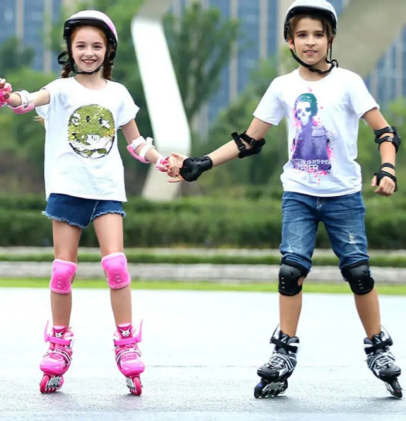 Roller Inline Skate Shoes Kids Child Durable Roller Skating Flash Shoes Sliding Free For Children Skate More Colors Sneakers