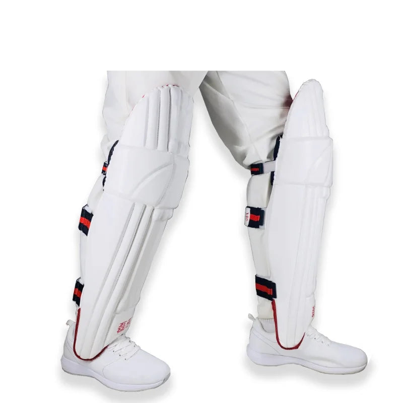Cricket Batting Pads Adult Thickened Leg Protection Detachable Breathable Lightweight White Shin Guard