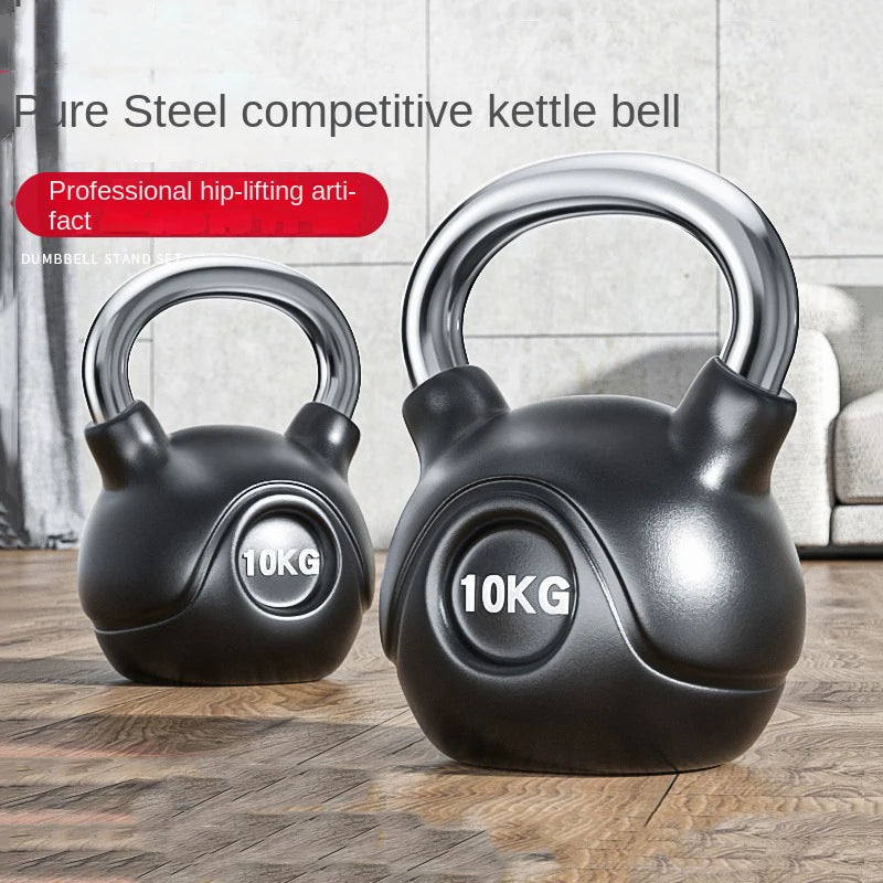 Professional Pure Steel Competitive Kettle Lifting For Men, Fitness Dumbbells For Women, Hip Training, Gym Commercial Kettlebell