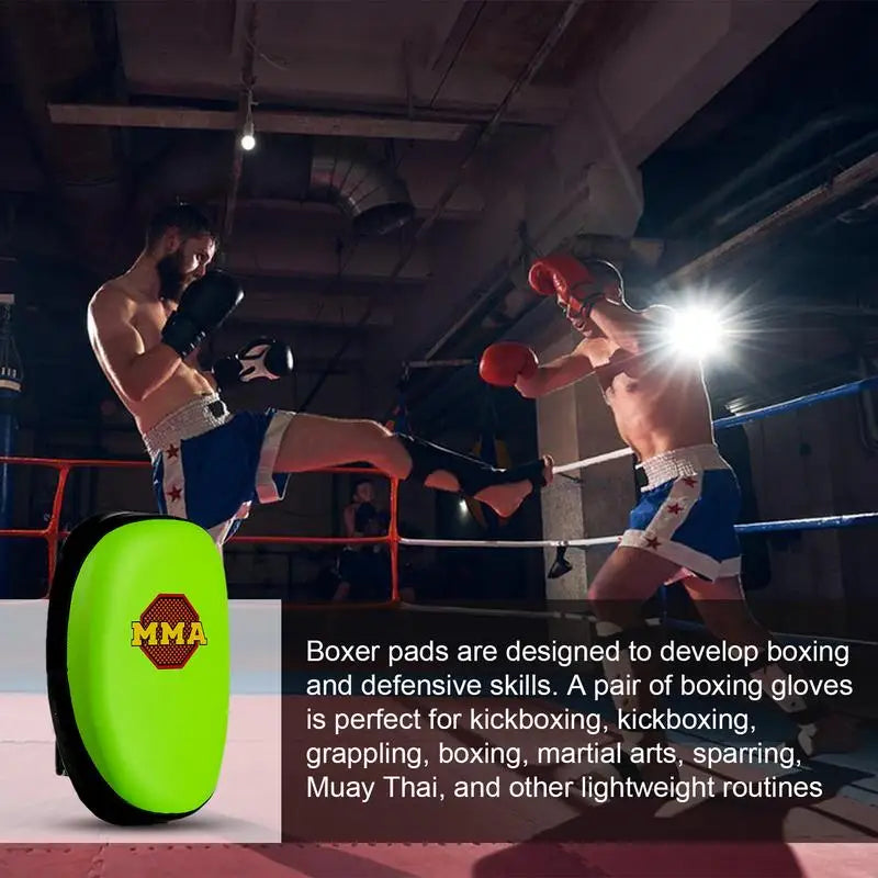 Kickboxing Pads Soft Curved Punching Pads For Boxing MMA Training Equipment Fluorescent Taekwondo Kicking Pads Foot Knee And