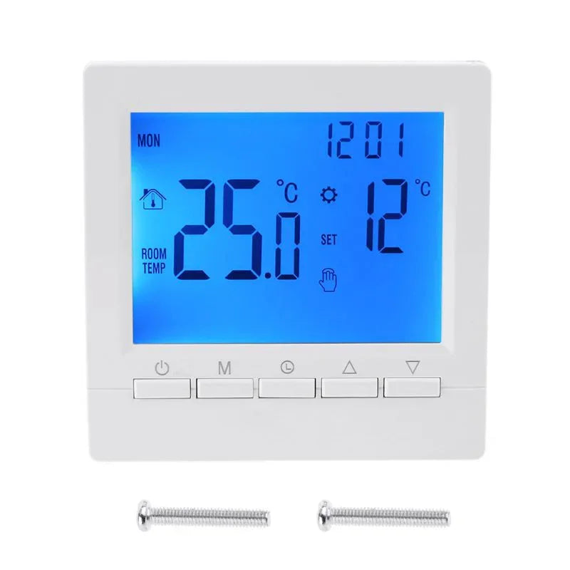 Digital LCD Gas Boiler Thermostat 3A Weekly Programmable Room Heating Wall Mount Temperature Controller #20