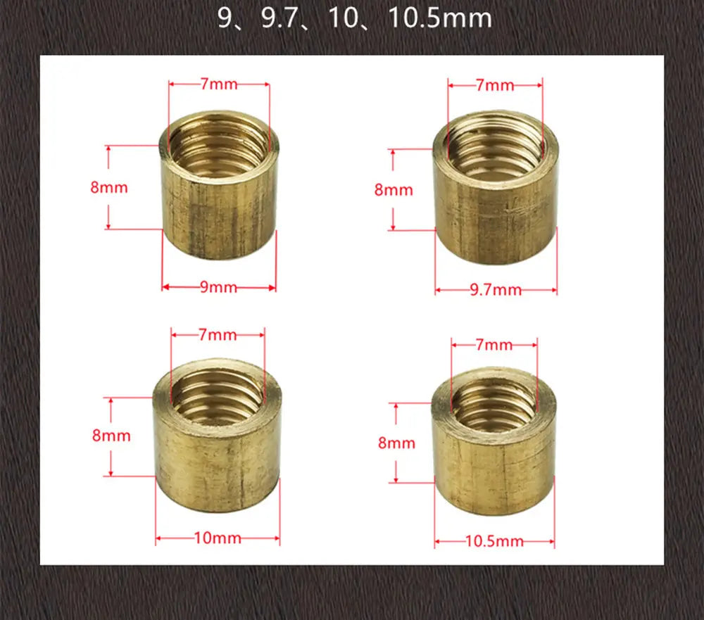 Professional DIY Snooker Billiards Copper Brass White Fiber Pool Cue Ferrule Repair Accessories