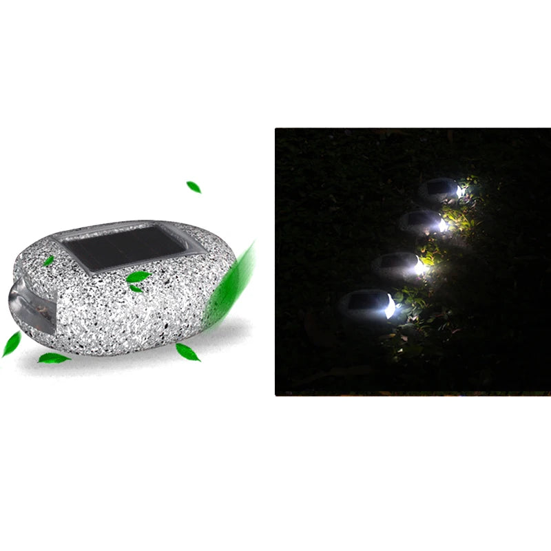 Solar Light For Garden Decoration Outdoor Path Light LED Rock Light Waterproof Driveway Walkway Solar Stones Lamp