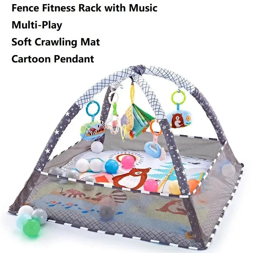 Multifunctional Baby Fitness Frame Infant Rug Enlightenment Toys Game Carpet Early Education Mat Fence Crawling Mat Toys Gift